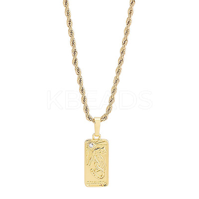 1Pc Brass with Cubic Zirconia Pendants Necklaces NJEW-LP0001-46C-G-1