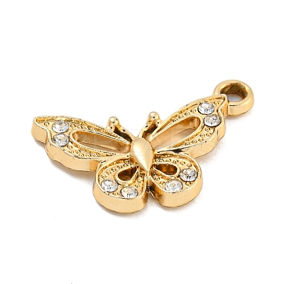 UV Plating Alloy Rhinestone Pendants ALRI-C009-07B-G-1