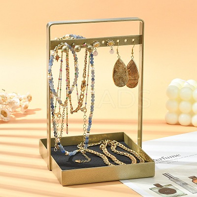 Iron Jewelry Display Stands with Trays ODIS-M005-01A-1