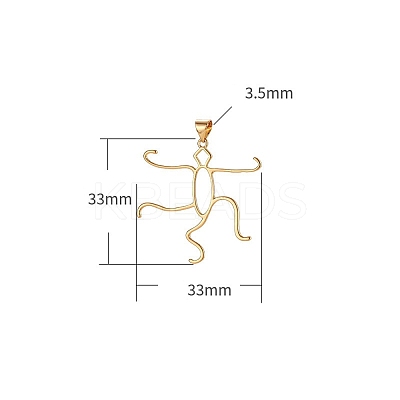 Brass Pendants Cabochon Setting PW-WG77390-04-1