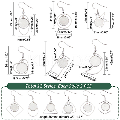 DIY Blank Dome Earring Making Kit DIY-UN0050-32-1