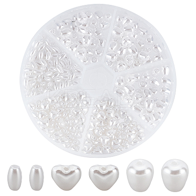 300Pcs 3 Style Resin Beads RESI-CA0001-15-1