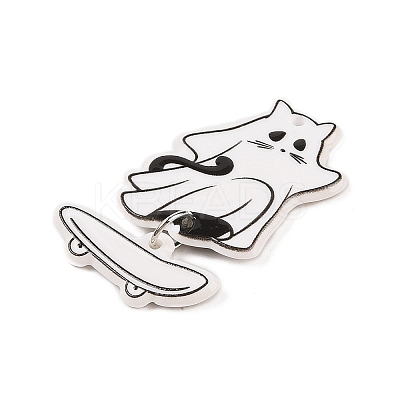 Halloween Theme Opaque Acrylic Pendants SACR-S034-09A-1