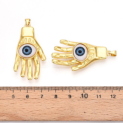 Brass Resin Pendants KK-T070-95-1