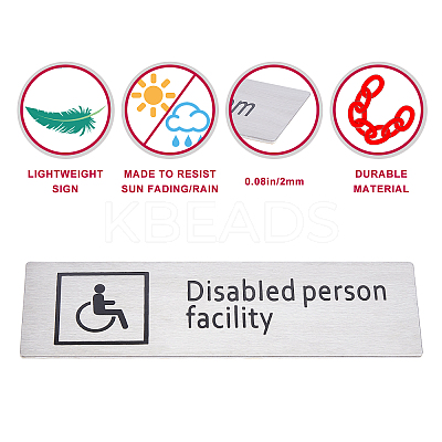 430 Stainless Steel Sign Stickers STAS-GF0001-06C-1