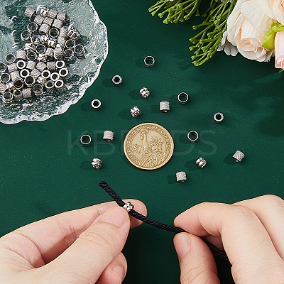 100Pcs 2 Styles 304 Stainless Steel Beads STAS-DC0017-28-1