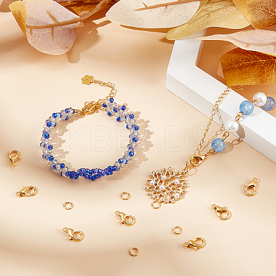 400Pcs Zinc Alloy Lobster Claw Clasps FIND-SP0001-33G-1
