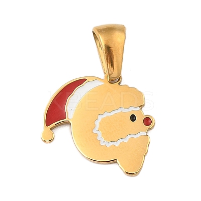 Christmas Theme 304 Stainless Steel Pendants STAS-R007-01G-G-1