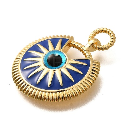 Brass Enamel Pendants KK-U055-12G-02-1