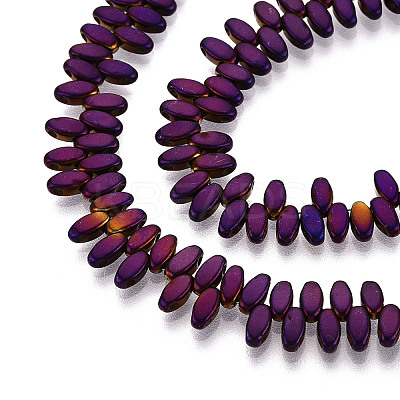 Electroplated Synthetic Non-magnetic Hematite Beads Strands G-T139-65D-1