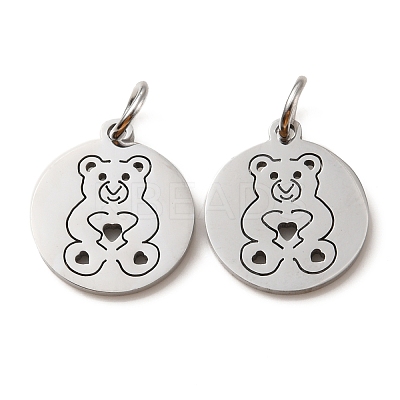 Non-Tarnish 304 Stainless Steel Charms STAS-D050-07P-08-1