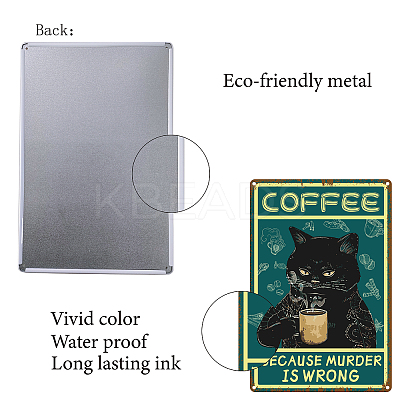 Rectangle with Word Vintage Metal Iron Sign Poster AJEW-WH0157-285-1