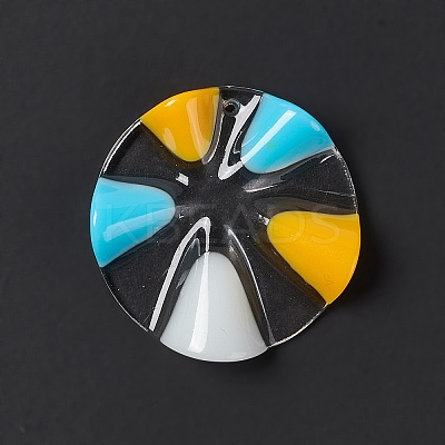 Transparent Resin Pendants RESI-E029-03E-1