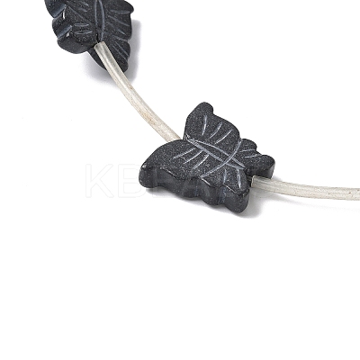 Natural Black Stone Beads Strands G-B136-A07-1