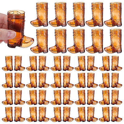 Cowboy Boots Shape PS Plastic Wine Glasses for Doll Miniatures FIND-WH0199-336B-1