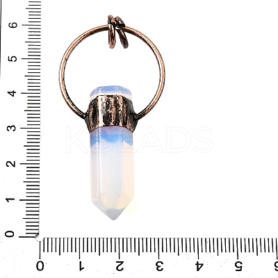 Opalite Faceted Pointed Bullet Big Pendants G-Q350-05A-1