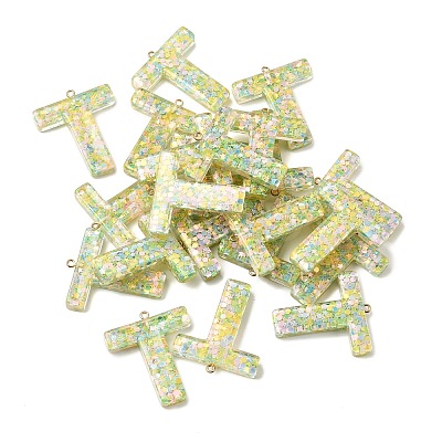 Transparent Epoxy Resin Pendants CRES-YW0002-09T-1