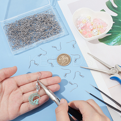 300Pcs 316 Surgical Stainless Steel Earring Wire STAS-UN0058-27-1