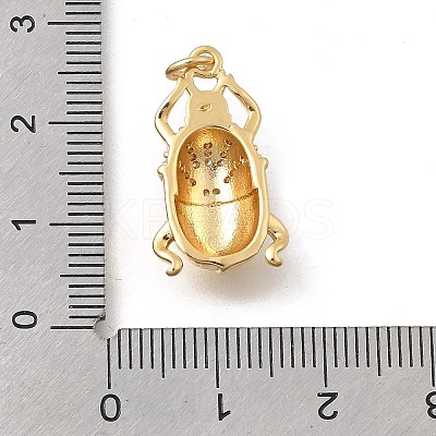 Brass Micro Pave Cubic Zirconia Pendants KK-D431-074B-01-1