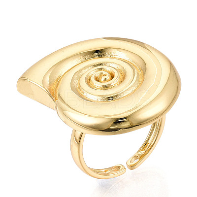 Brass Adjustable Open Cuff Rings for Women RJEW-N051-01B-G-1