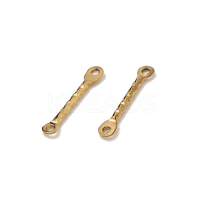 304 Stainless Steel Textured Bar Links Connector Charms STAS-A134-01G-G-1