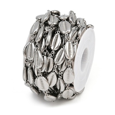 304 Stainless Steel Shell Shape Link Chains CHS-P023-04P-1