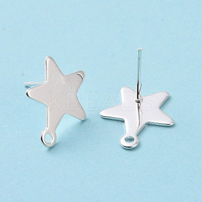 201 Stainless Steel Stud Earring Findings STAS-K241-05S-1