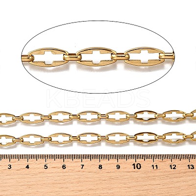 Ion Plating(IP) 304 Stainless Steel Hollow Cross Link Chains CHS-S012-23G-1