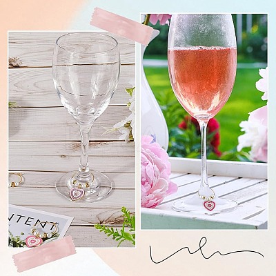 Brass Wine Glass Charms AJEW-SC0002-46-1