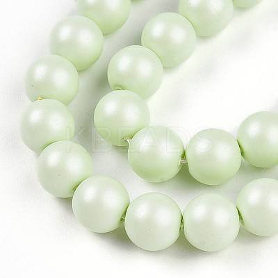 Baking Paint Pearlized Glass Pearl Bead Strands HY-N002-6mm-B02-1