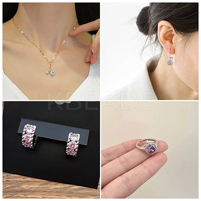 9Pcs 3 Colors Cubic Zirconia Cabochons ZIRC-TA0001-30A-1