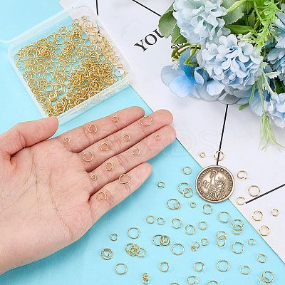 500Pcs 5 Styles 304 Stainless Steel Open Jump Rings STAS-ME0001-27-1
