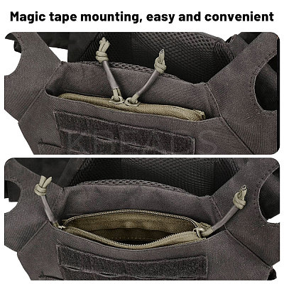 Nylon & Plastic Outdoor Tactical Vest Zipper Strip DIY-WH0128-60B-1