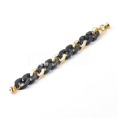 Acrylic & CCB Plastic Curb Chain Phone Case Chain HJEW-JM00485-05-1