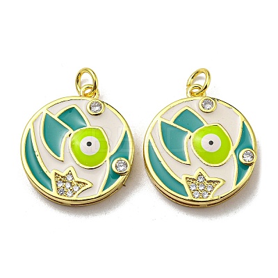 Real 18K Gold Plated Brass Pendants KK-L209-009G-02-1