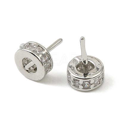 Brass Micro Pave Clear Cubic Zirconia Peg Bails KK-C107-12P-1