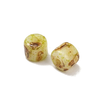 Picasso Glass Cylinder Seed Beads GLAA-C044-01C-1