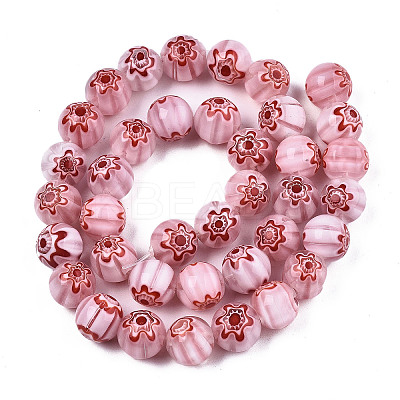 Handmade Millefiori Glass Beads Strands LK-SZ0001-01A-1