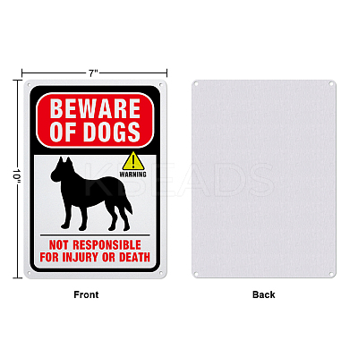 UV Protected & Waterproof Aluminum Warning Signs AJEW-GL0001-01A-06-1