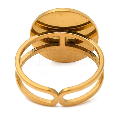 Round Natural Tiger Eye Finger Rings RJEW-Q822-33G-02-1