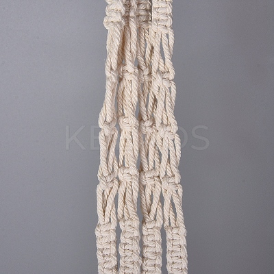 Handmade Cotton Rope Hanging Planters Sets LS-AJEW-WH0112-05-1