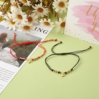 Adjustable Nylon Thread Braided Bead Bracelets BJEW-JB06437-1