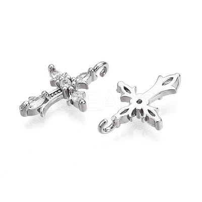 Brass Micro Pave Cubic Zirconia Pendants KK-U056-33P-1