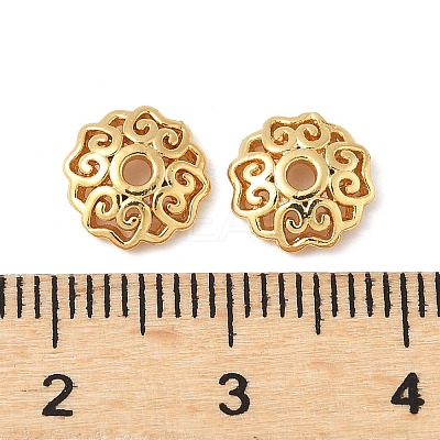 Brass Bead Caps KK-V015-41G-01-1