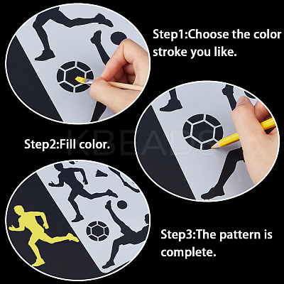 Plastic Drawing Painting Stencils Templates DIY-WH20012-07C-1
