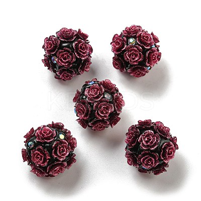 Acrylic Handmade Polymer Clay Rhinestone Beads FIND-Z036-01A-1