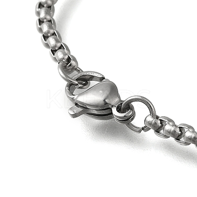 201 Stainless Steel Egyptian Ancient Anubis Anka Cross Pendant Box Chain Necklaces STAS-D196-05P-1
