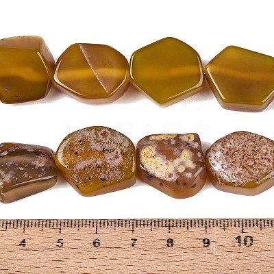 Dyed Natural Agate Beads Strands G-Q606-23E-06-1