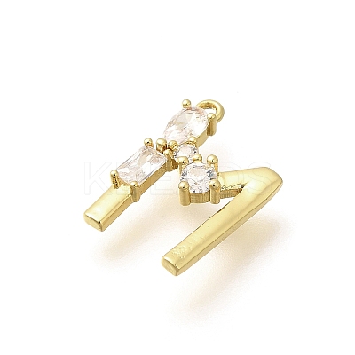 Brass Micro Pave Cubic Zirconia Pendants KK-M310-01G-13-1