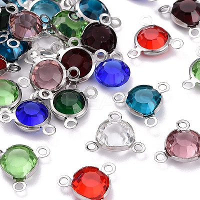 40Pcs 10 Colors Glass Charms GLAA-UN0001-03-1